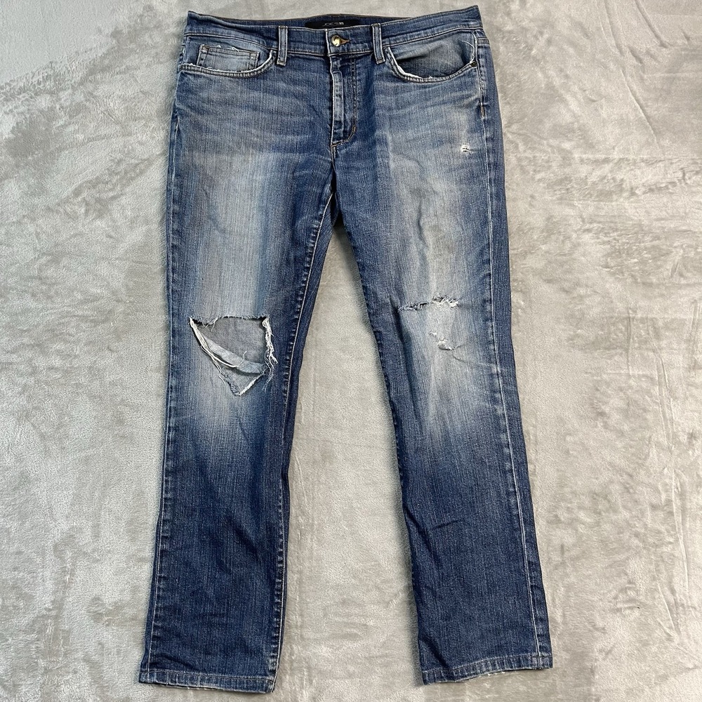 Joe's Jeans The Brixton 36x31 Carson Wash Distressed Ripped Stretch Denim Mens